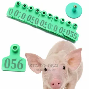 100PCS Numbered 001-100 Cattle Cow Ear Marker Label Tag
