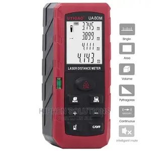 Laser Distance Meter Tape Diastimeter With LCD Backlight Red