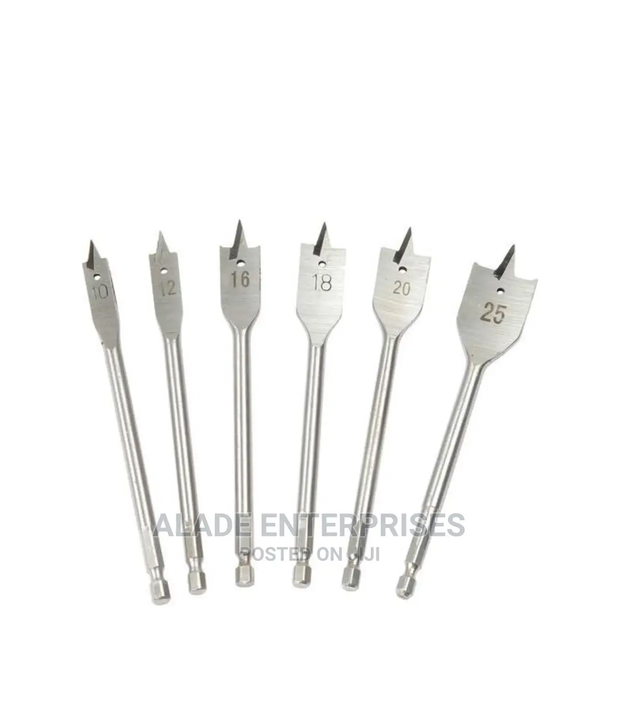 Wood Flat Drill Bits Set 6pcs