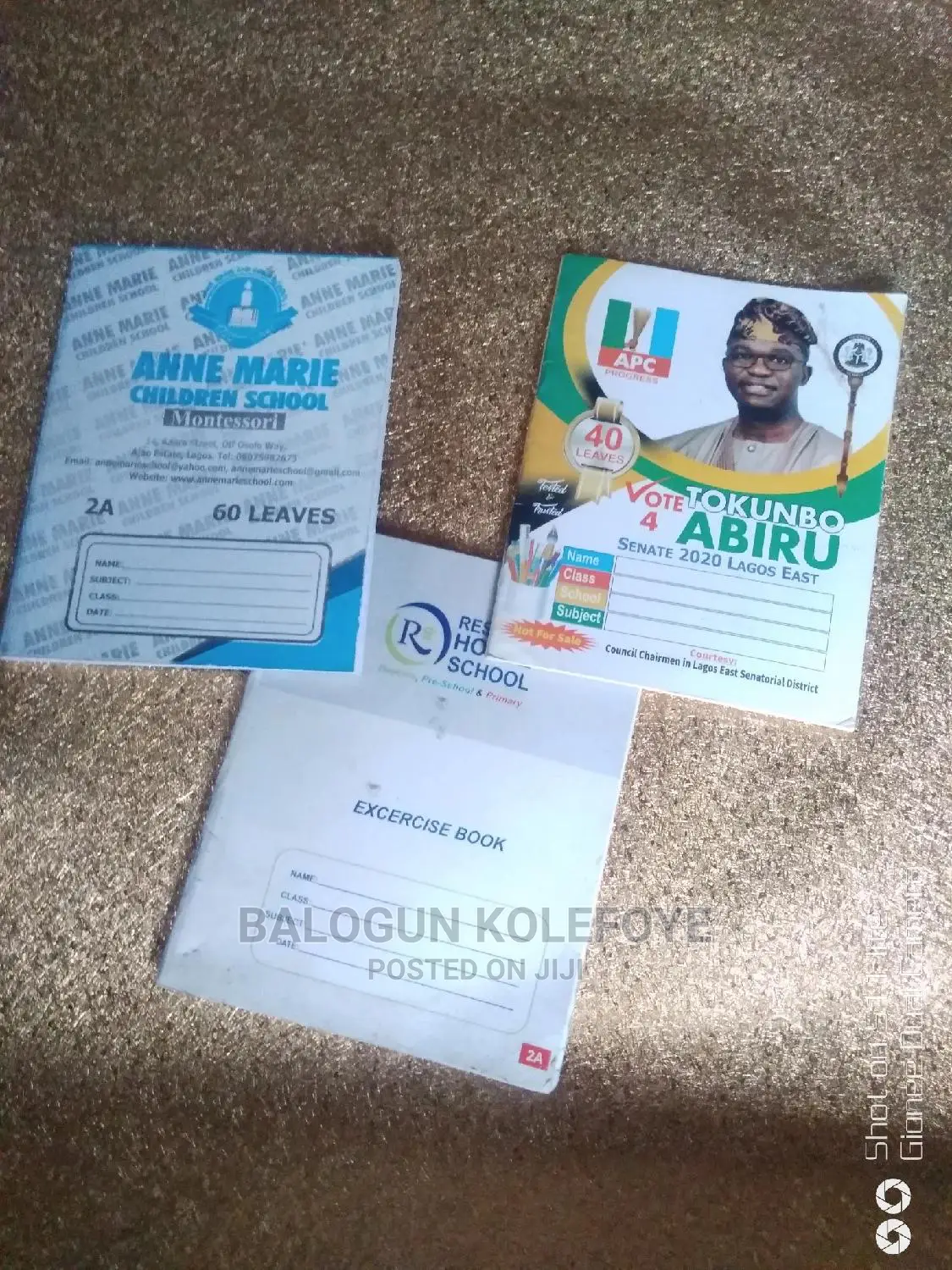 Exercise Books for School or Party Campaign or Candidates .