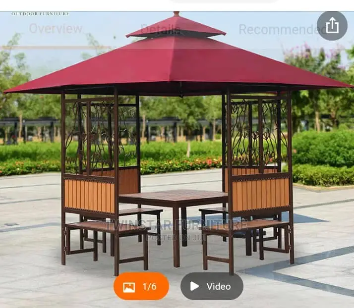 Modern Outdoor Table and Chairs With Canopy