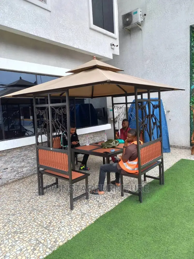 Modern Outdoor Table and Chairs With Canopy