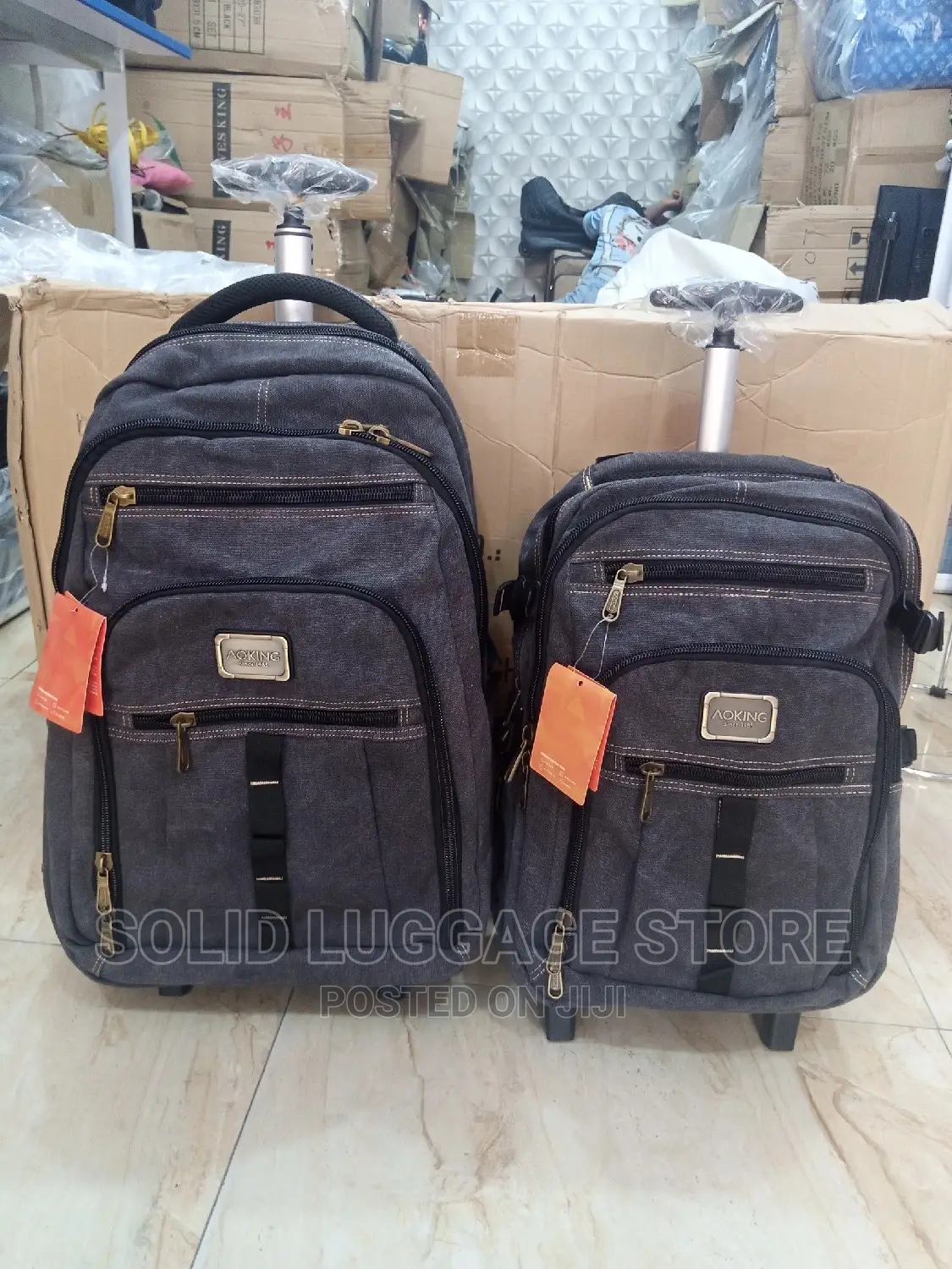 Aoking Khaki Trolley Backpack