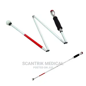 Folding Blind Cane Reflective Red Folding Walking