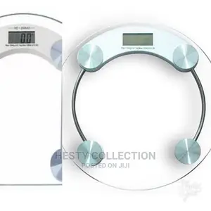 Round Digital Glass Human Weight Scale