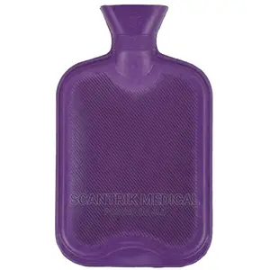 Blue Hot Water Bottle in Natural Rubber
