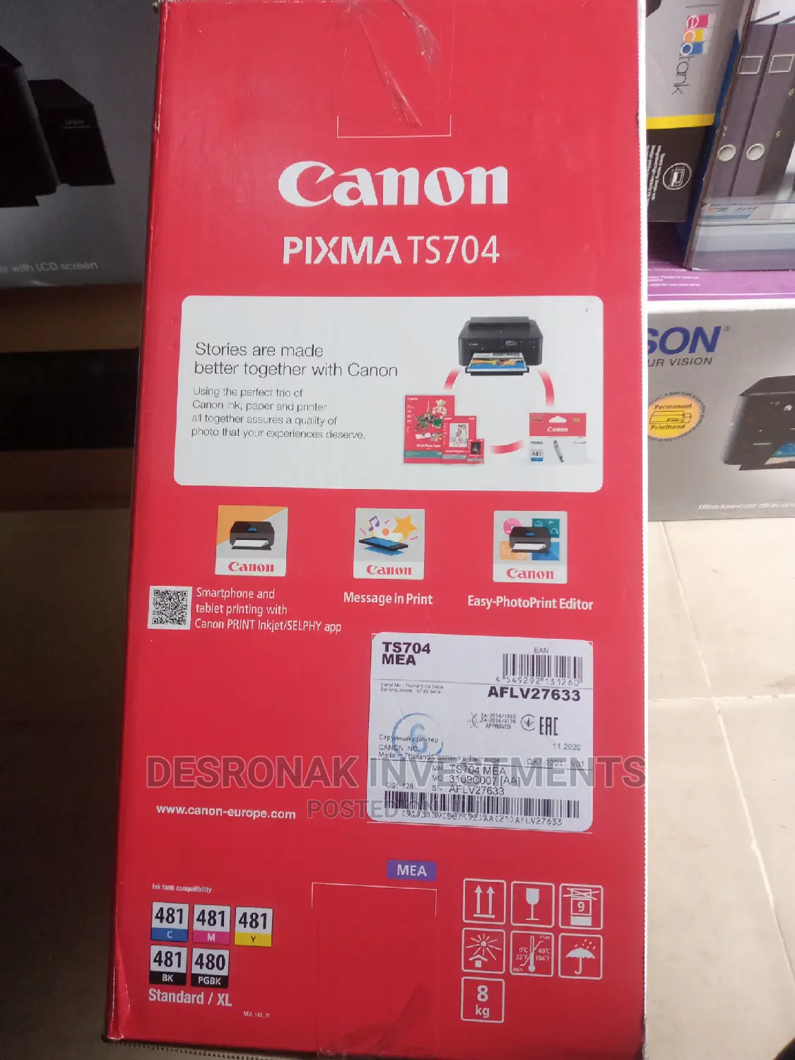 Canon TS704 Id Card Printer