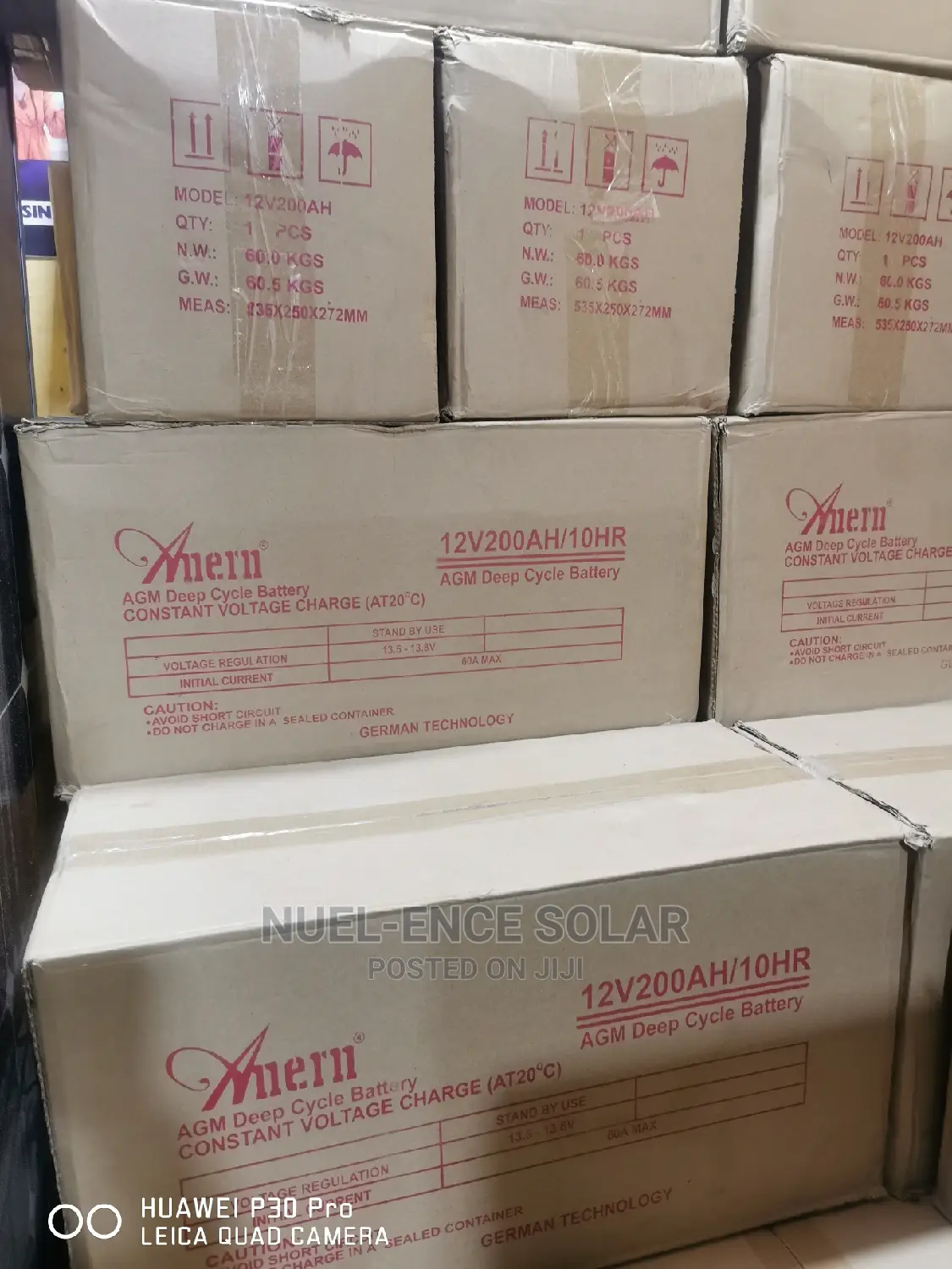 12v 200ah Anerm AGM Deep Cycle Battery German Technology.