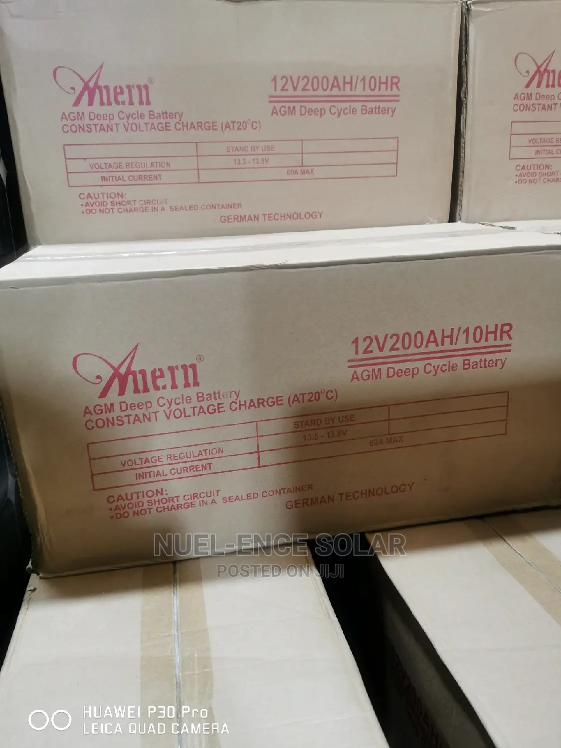 12v 200ah Anerm AGM Deep Cycle Battery German Technology.