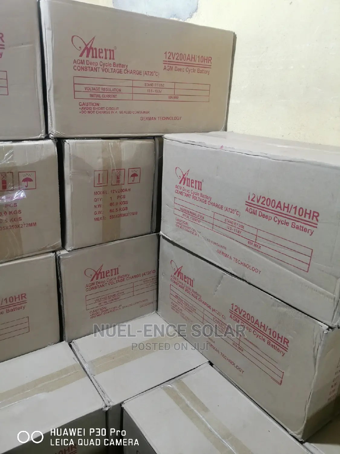 12v 200ah Anerm AGM Deep Cycle Battery German Technology.