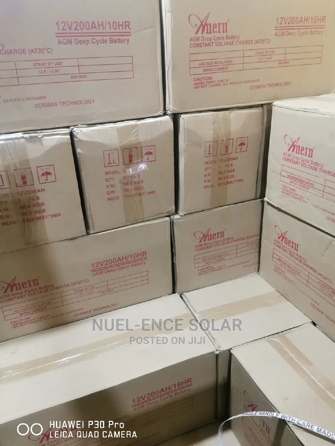 12v 200ah Anerm AGM Deep Cycle Battery German Technology.