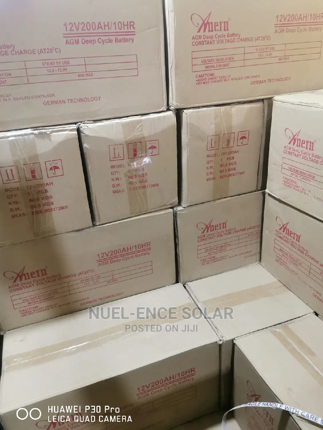12v 200ah Anerm AGM Deep Cycle Battery German Technology.