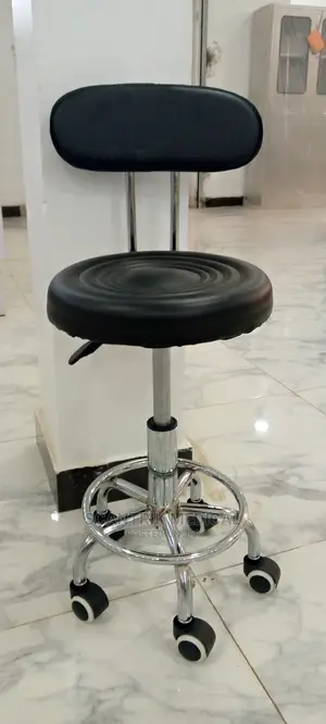Steel and Leather Lab Stool, for Hospital