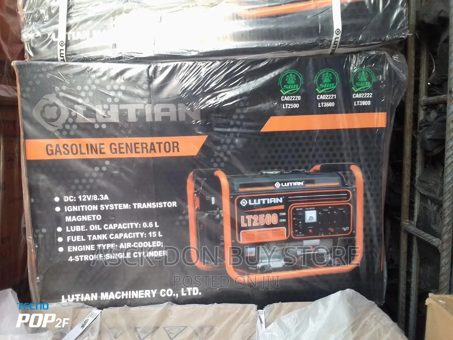 2.8kva Lutian Generator Model 3600