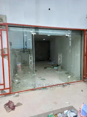 Entrance Double Glass Door With Fixed