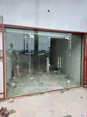 Entrance Double Glass Door With Fixed