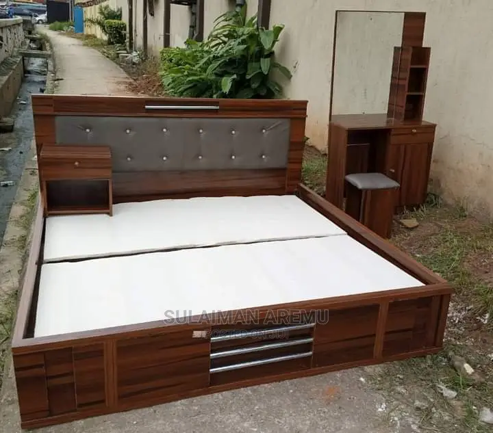 Bed Frame With Dressing Mirror