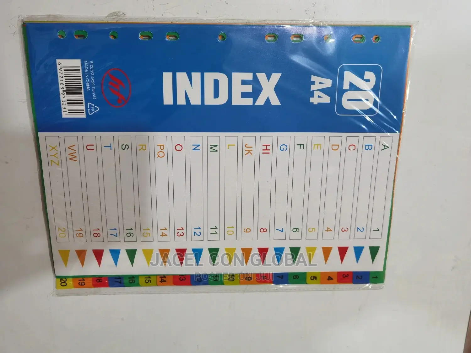 A4 1 to 20 Index File Dividers