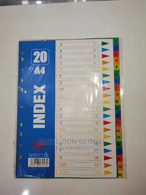 A4 1 to 20 Index File Dividers