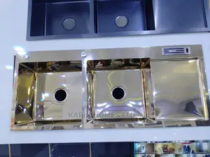 Double Single Mirror Gold Handmade Sink (HMD12050 D/S)