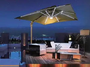 New Modern Canopy Umbrellas With Solar Led Lights