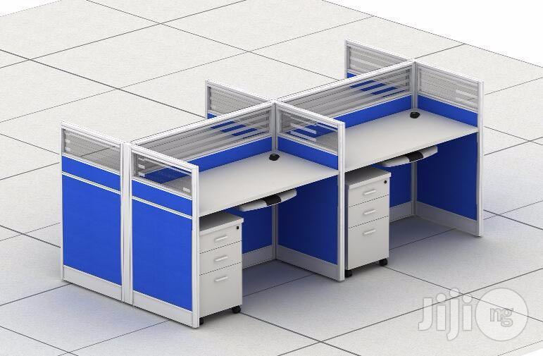 Blue 4man Workstation