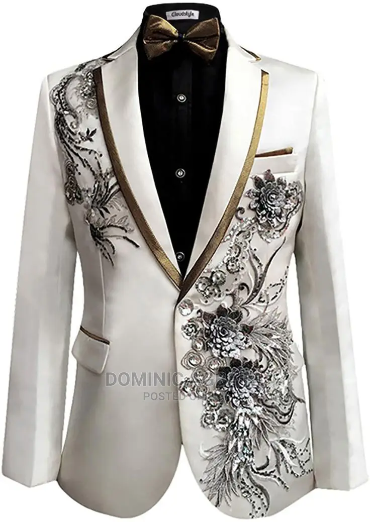 One Button Embroidered Suits