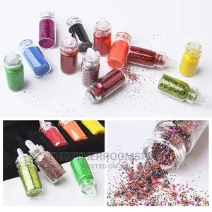48 Bottles Nail Art Sequins Glitter Powder Manicure Stickers