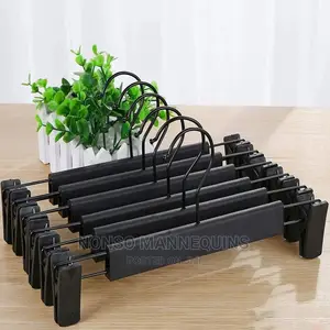 Solid Black Clip Hangers Set