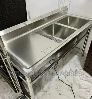 Double Sink With Side Steel