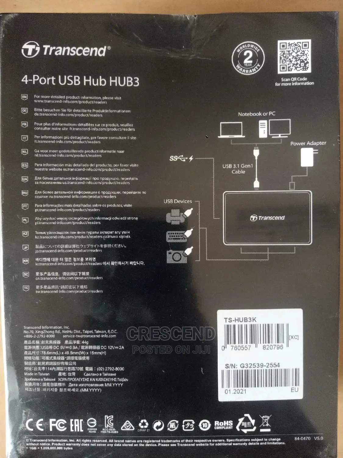 Transcend 4-Port Usb Hub3