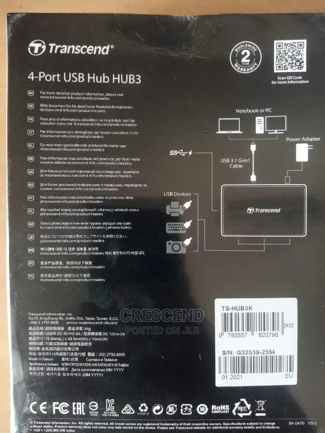 Transcend 4-Port Usb Hub3