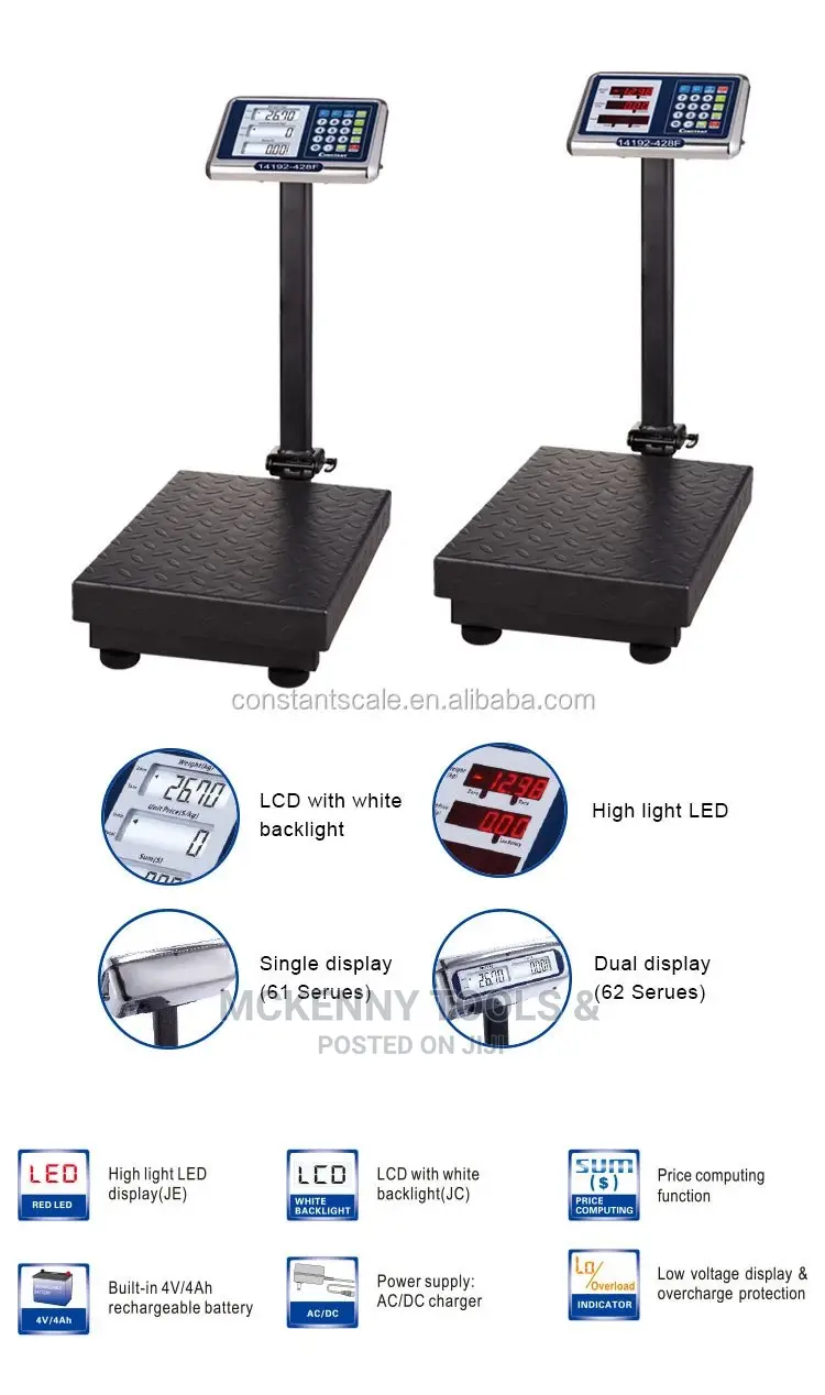 Digital Price Computing Platform Scale Steel Bench 150kg