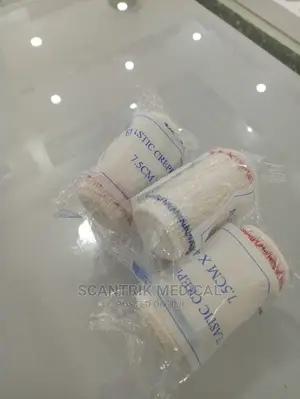 Elastic Crepe Bandage With Red or Blue Thread Line