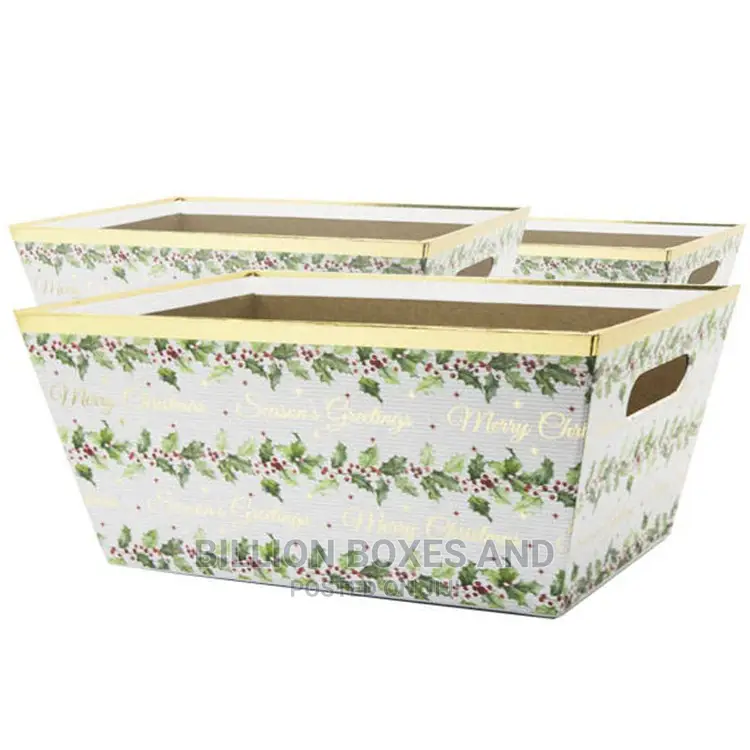 Luxury Wooden Xmas Hamper Box. Customized Gift Trunk
