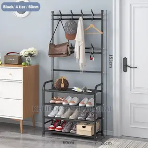 Novashion 3 in 1 Entryway Coat Rack Shoe Bench Storage