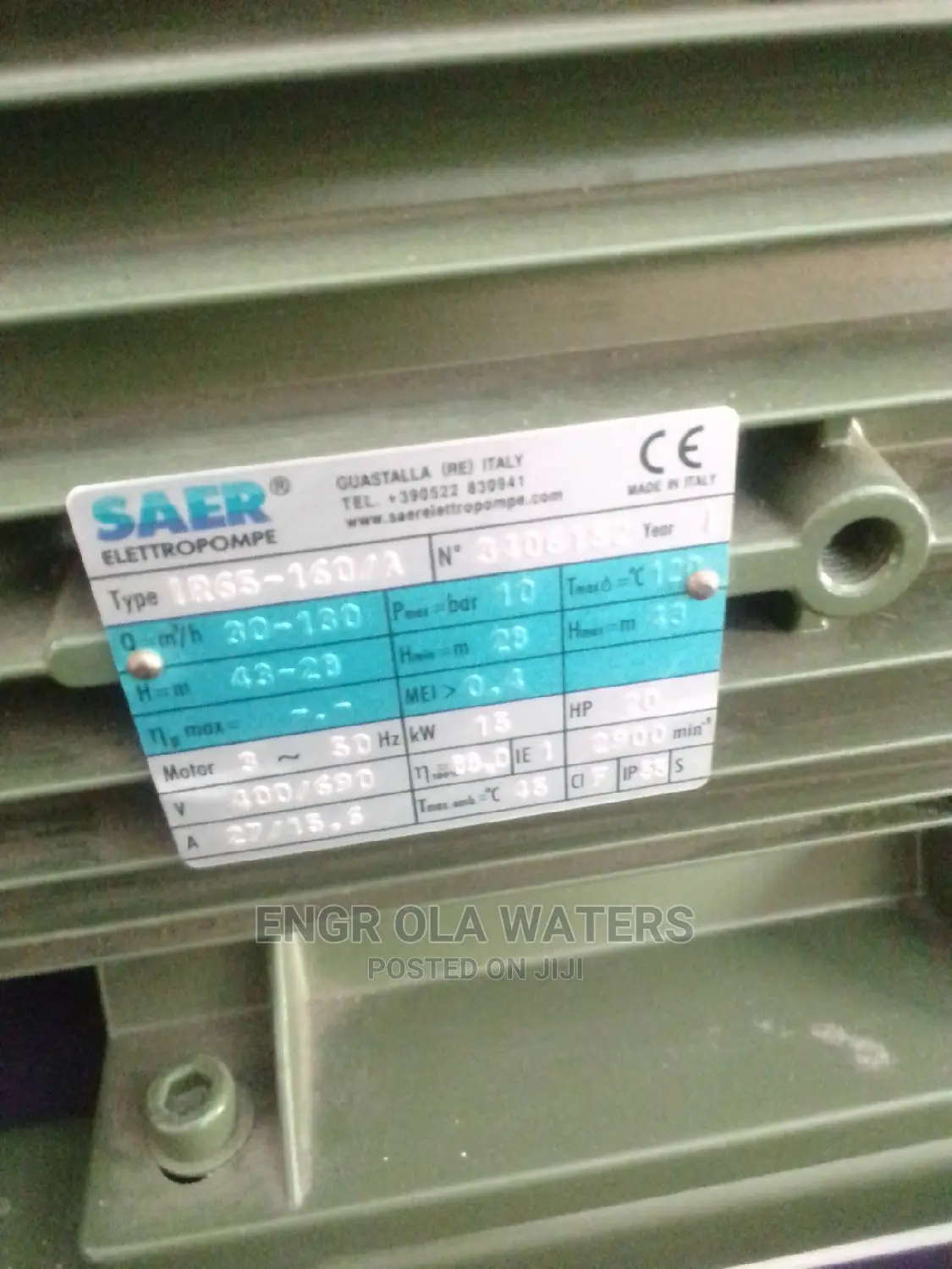Original Saer Pump Machine 3hp