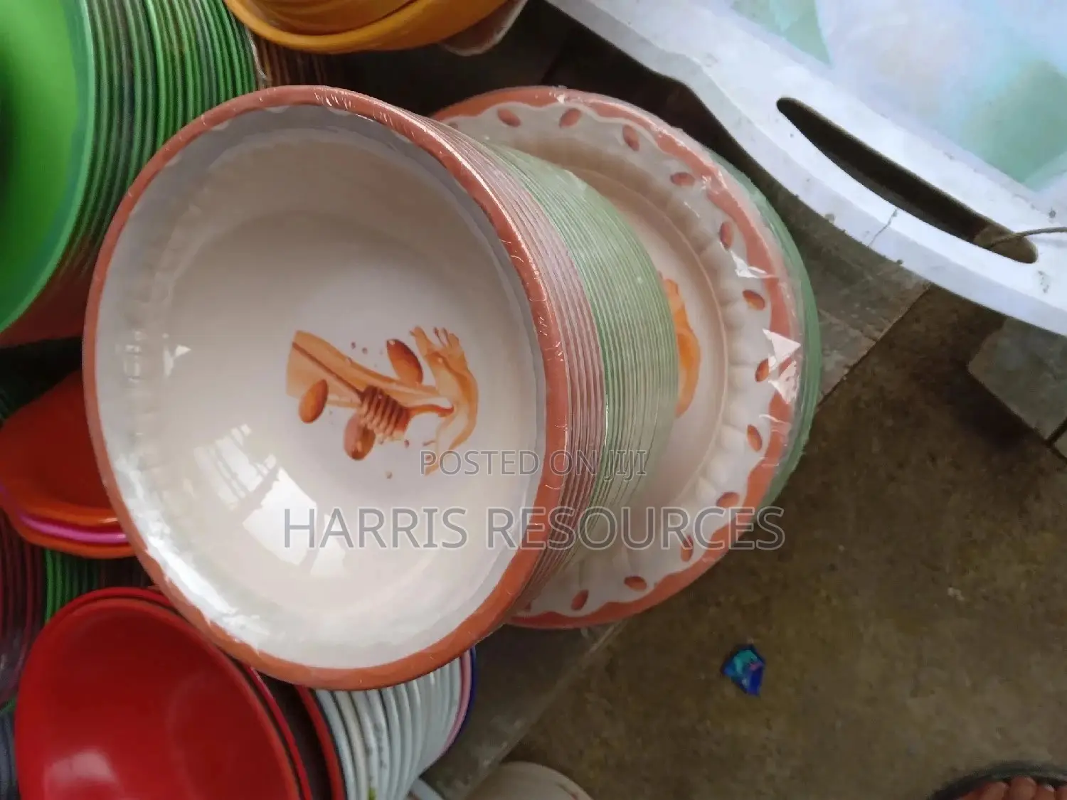 12 PCS Unbreakable Plastic Ceramic Curved and Flat Plates