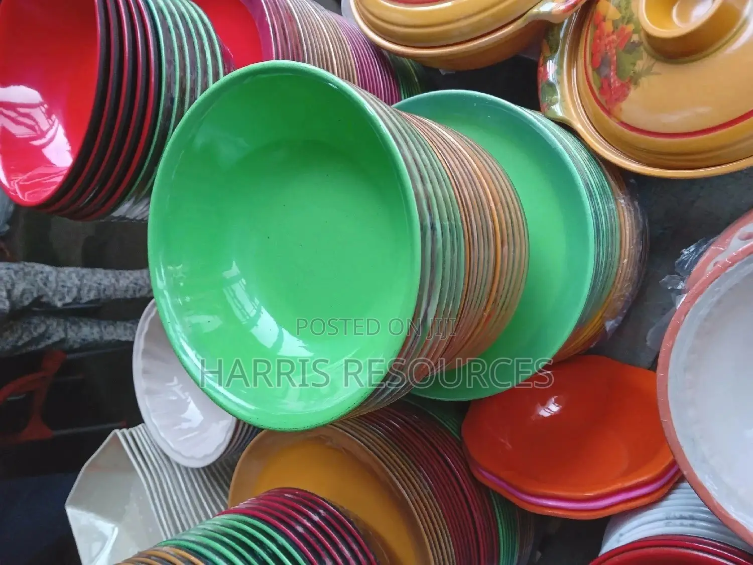 12 PCS Unbreakable Plastic Ceramic Curved and Flat Plates