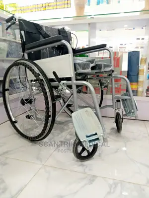 Folding Manual Wheelchair With Toilet Commode Elderly