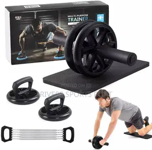 3 in 1 Multipurpose Trainer. Ab Wheel, Pushup Chest Expand