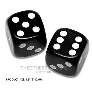 Black/White Acrylic 2pc Dice Rolling Drinking Game Bar Party