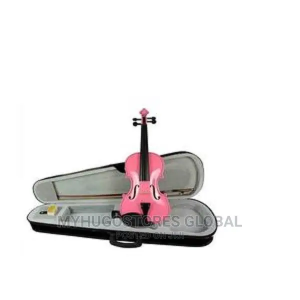 4/4 Full Size Violin With Shoulder Rest and Stand-Pink