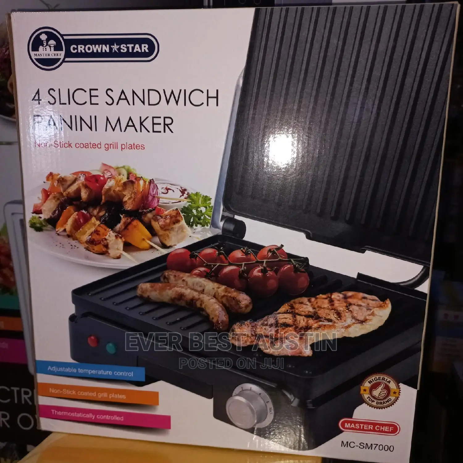 Crown Star 4slice Grill and Sandwich Panini Maker
