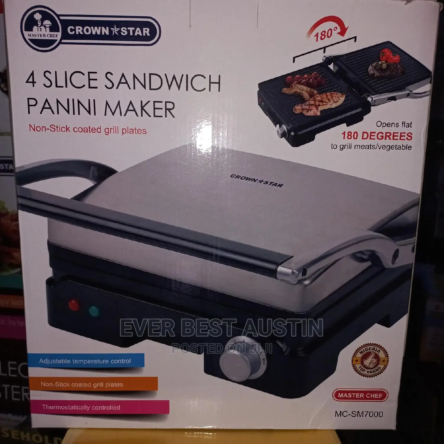 Crown Star 4slice Grill and Sandwich Panini Maker