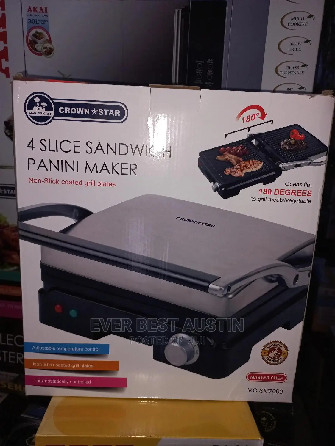 Crown Star 4slice Grill and Sandwich Panini Maker