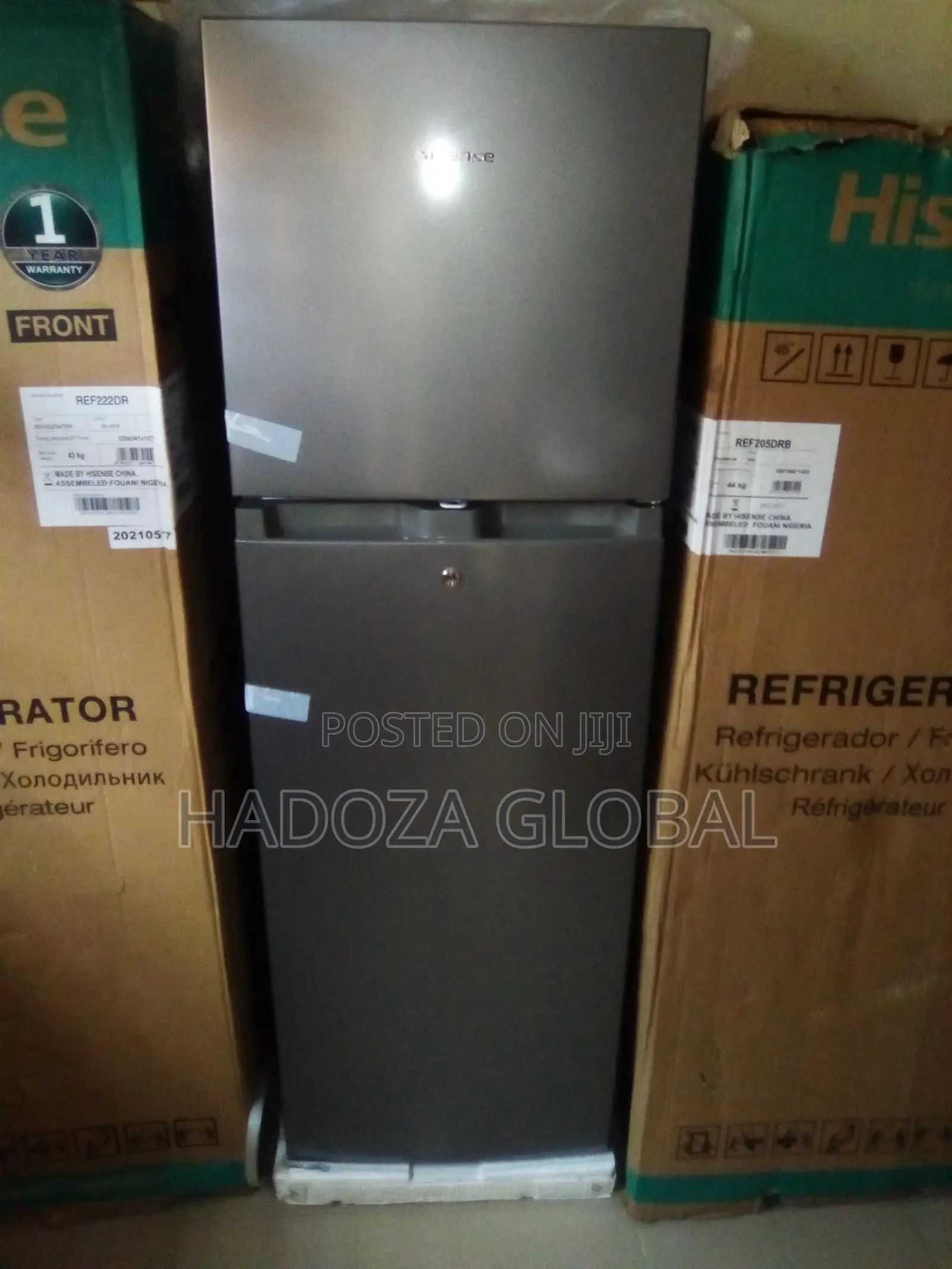 Hisense 165L Double Door Top Mount No Frost Fridge Ref222dr