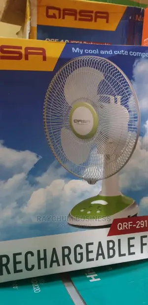 Qasa Table Rechargeable Fan With Led Light