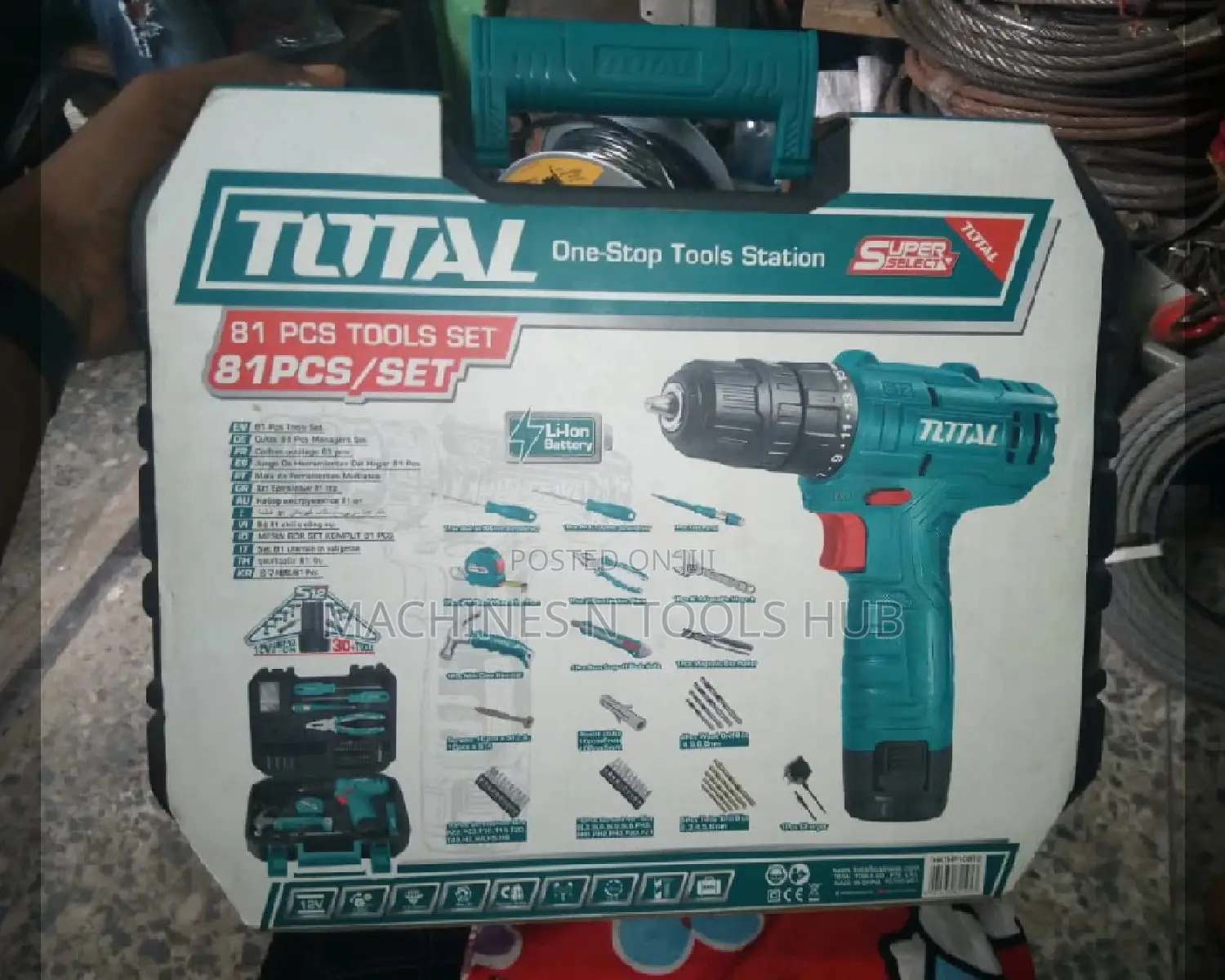 Total Hand Drill and Tool Box