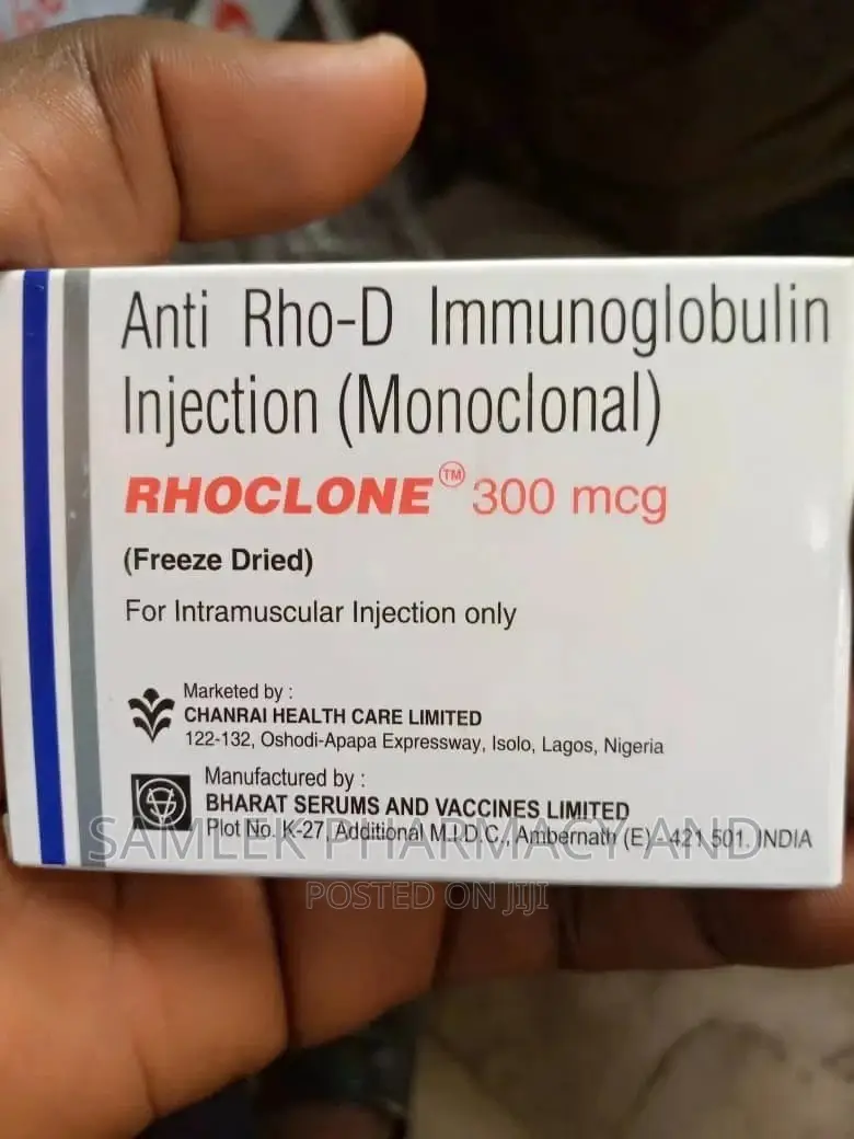 Anti Rho-d Immunoglobulin Injection - SAMLEK PHARMACY AND STORES LTD ...